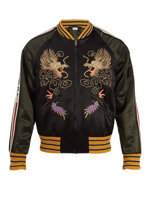 gucci varsity jacket replica|gucci dragon bomber jacket.